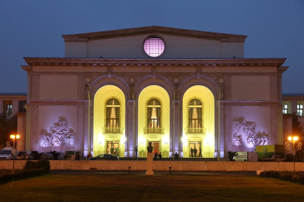 National Opera Bucharest at night
