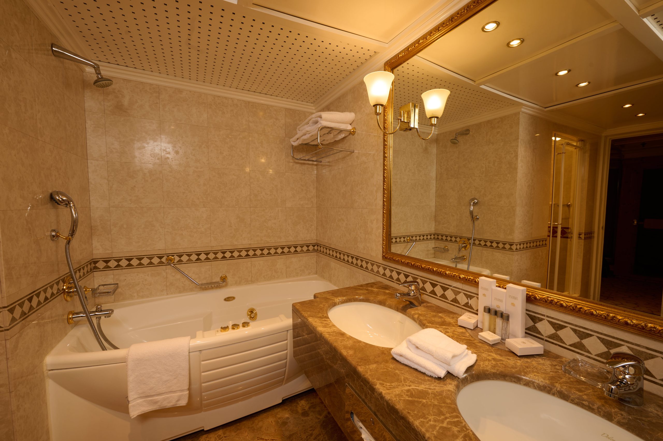 Marble bathroom with jacuzzi