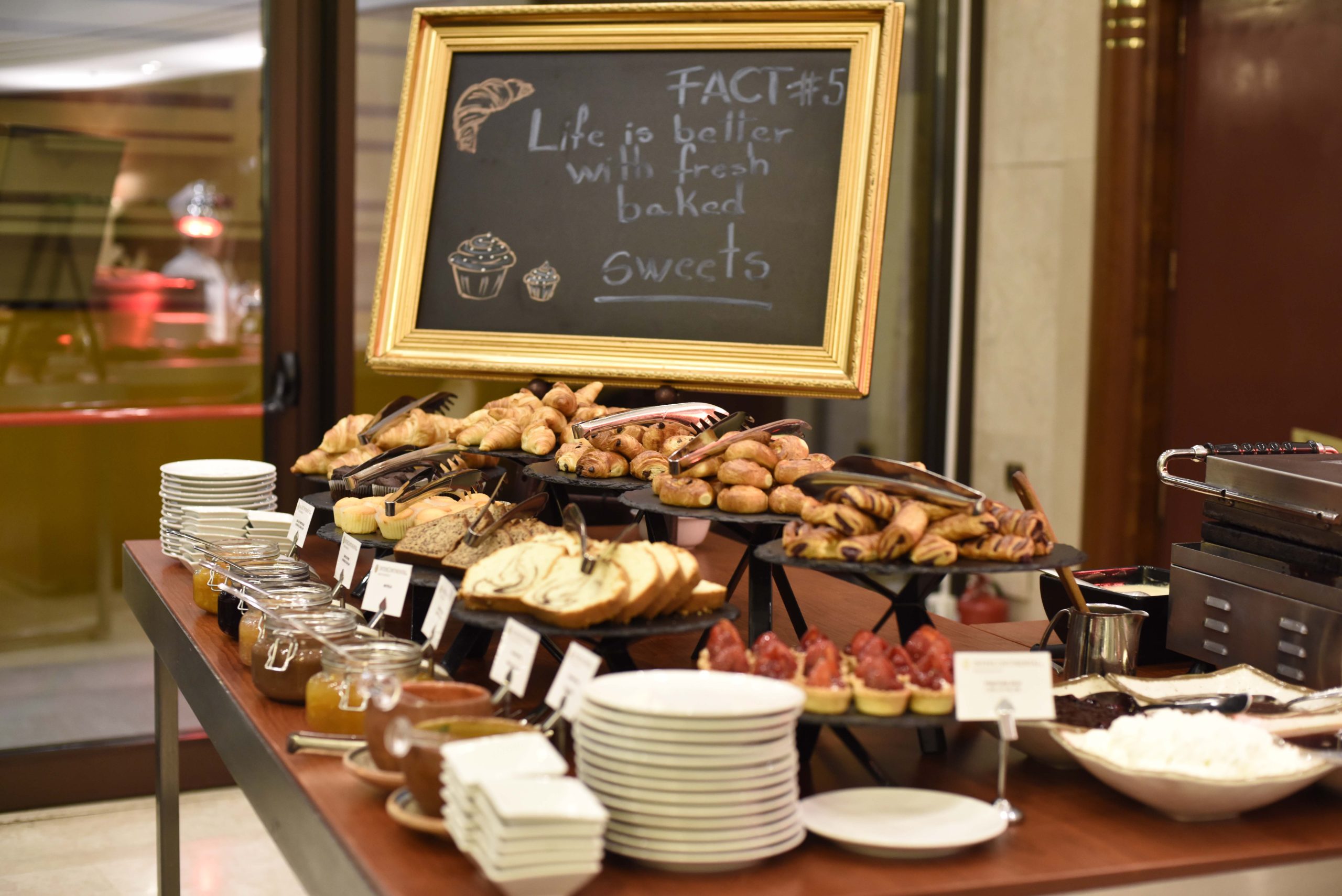 Breakfast pastry buffet