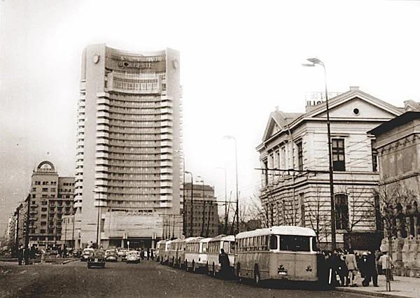 The finished hotel in the 1970s